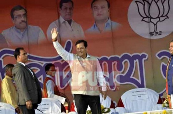 Assam CM applauds to see Modi Craze in Tripura 